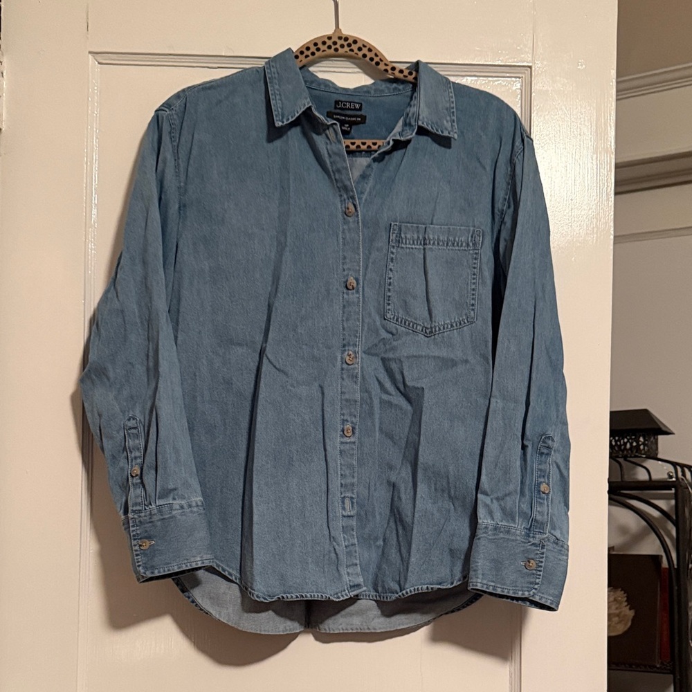 J. Crew Classic Blue Button-Up Shirt